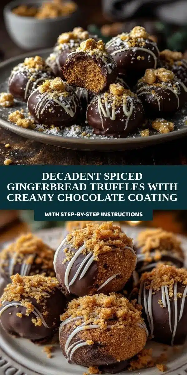 Decadent spiced gingerbread truffles with creamy chocolate coating