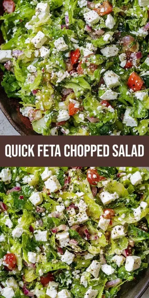 A vibrant plate of delicious feta chopped salad with fresh vegetables.