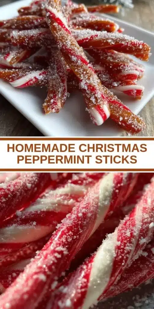 Homemade Christmas peppermint sticks arranged on a festive background