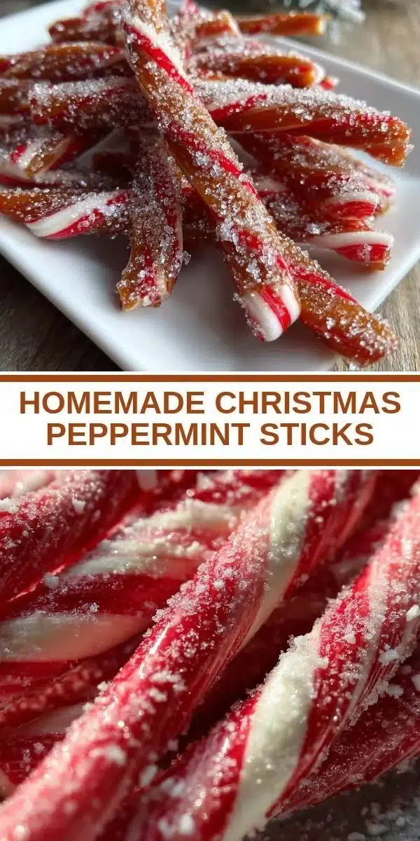 Homemade Christmas peppermint sticks arranged on a festive background