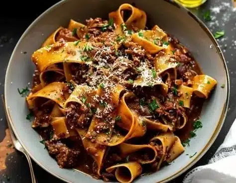 Irresistible Short Rib Ragu with Pappardelle 2 Delicious short rib ragu served over pappardelle pasta.