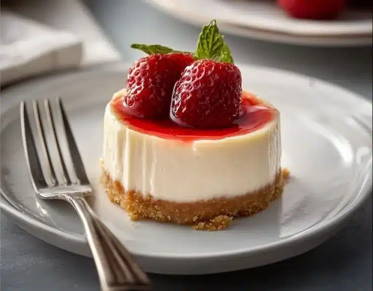 Irresistibly Creamy Mini Cheesecakes New York Style Delight 7 Delicious New York style mini cheesecakes served on a platter