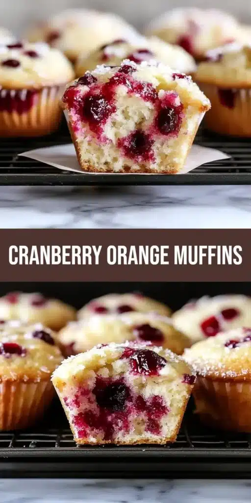 Freshly baked Christmas cranberry orange muffins with festive decorations