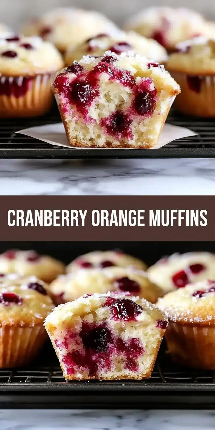 Freshly baked Christmas cranberry orange muffins with festive decorations