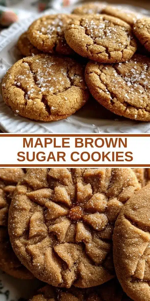 Maple Brown Sugar Cookies 1 Delicious Maple Brown Sugar Cookies on a rustic wooden table