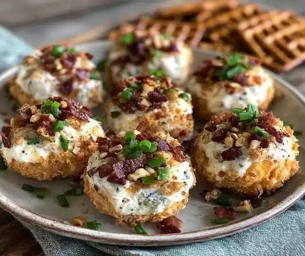 Image of mini cheeseball bites served on platter