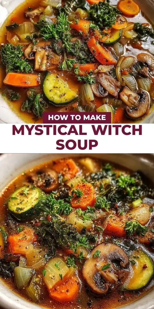Mystical Witch Soup 5 Bowl of mystical Witch Soup with vibrant herbs and spices