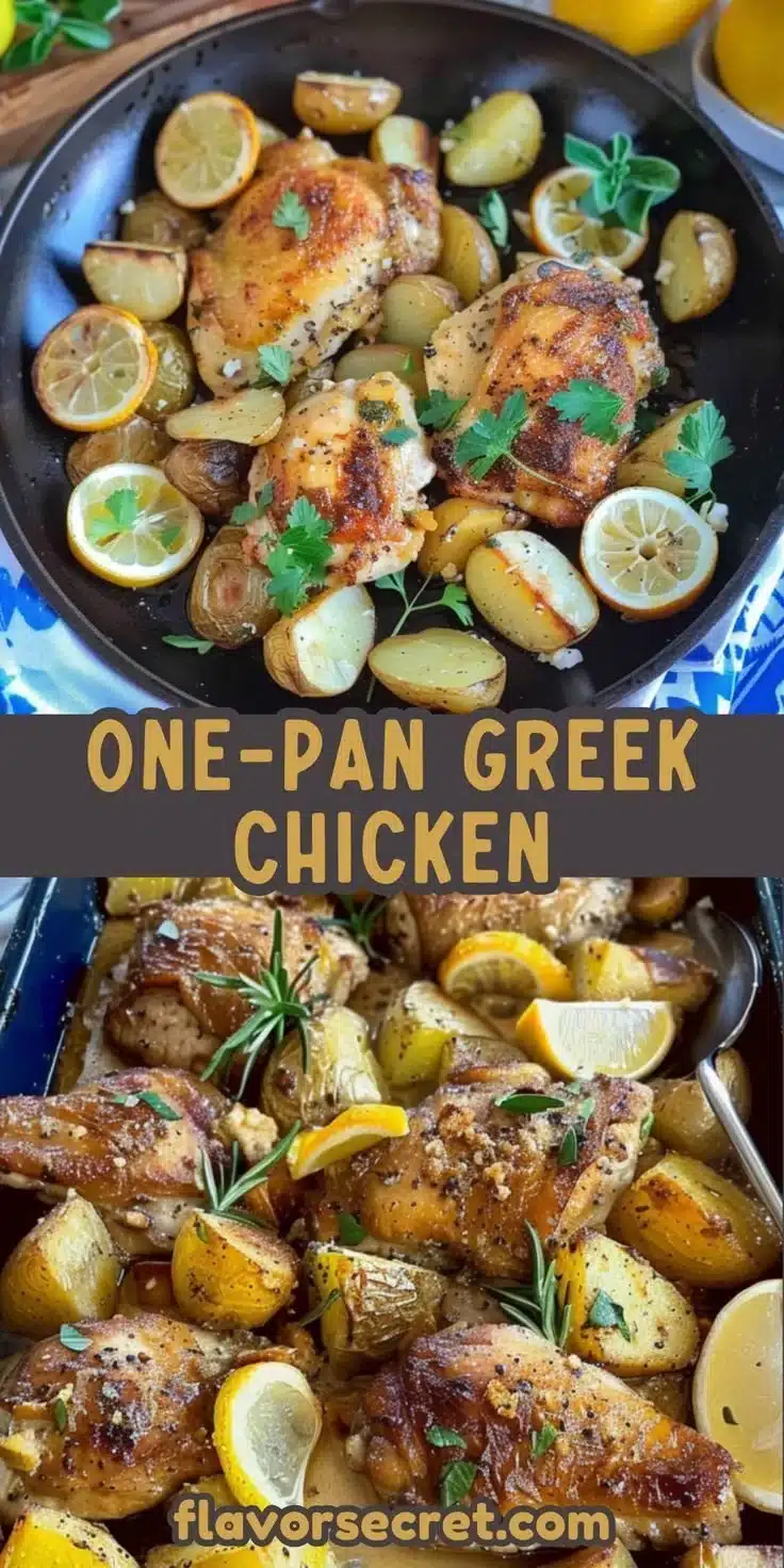One-Pan Greek Lemon Chicken with Feta Potatoes, a flavorful dinner recipe
