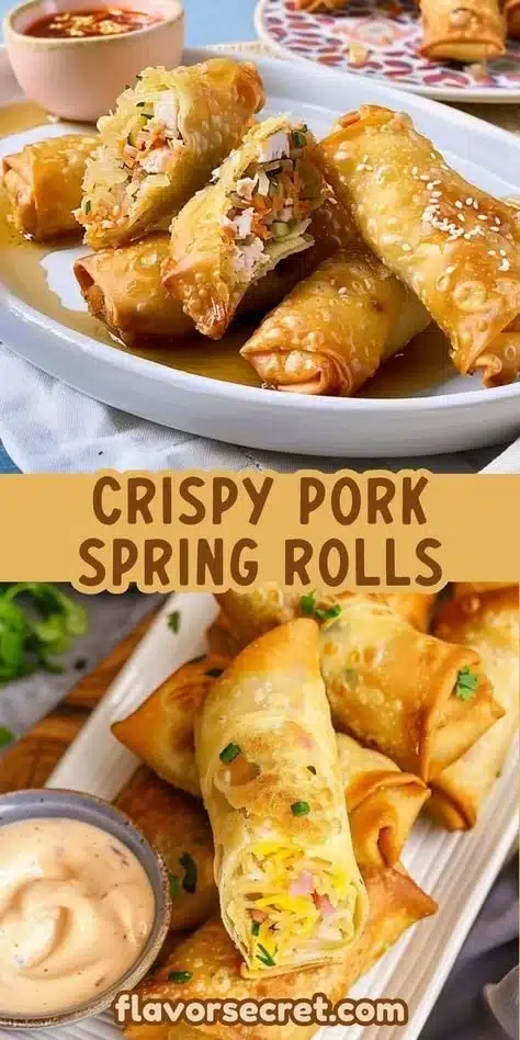 Pork and sauerkraut spring rolls ready to serve