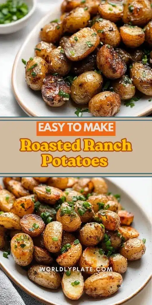 Delicious Ranch Potatoes served in a bowl, garnished with herbs.