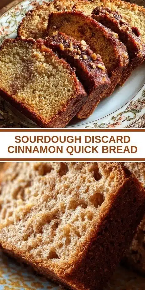 Sourdough Discard Cinnamon Quick Bread 2 Sourdough Discard Cinnamon Quick Bread made from leftover sourdough starter.