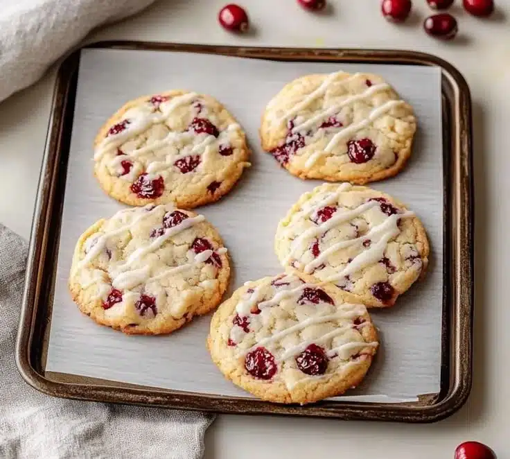 Delicious cranberry orange cookies ready for Christmas festive celebrations