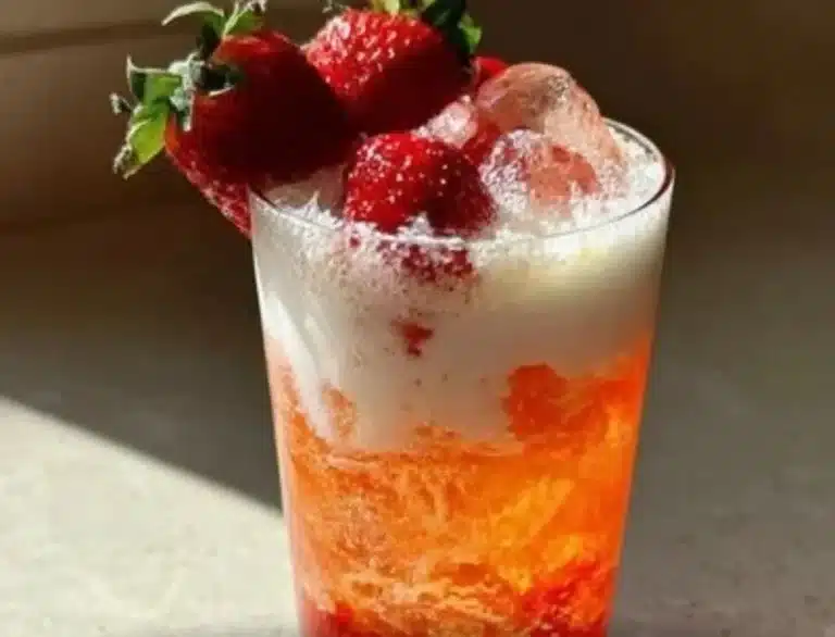 Cupid's Potion Float dessert with vibrant colors and playful presentation