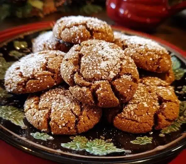 A plate of delightfully spiced festive Christmas cookies decorated with icing.