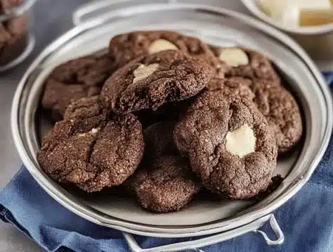 Festive chocolate ginger cookies with rich chocolate and ginger flavor.