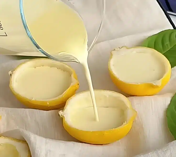 Refreshing Lemon Panna Cotta dessert served in a glass with a lemon garnish