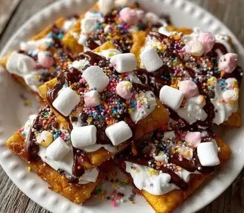 Little Debbie cake cookies stacked on a plate, ready to enjoy.