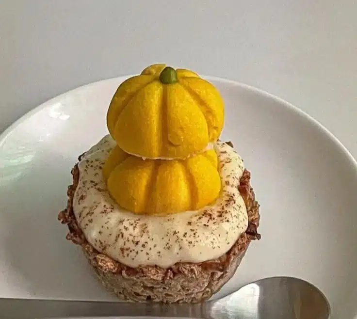 Homemade Pumpkin Oat Tart with a golden crust and creamy filling