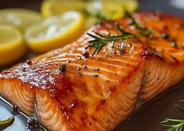 Delicious Traeger smoked salmon fillet ready to be served